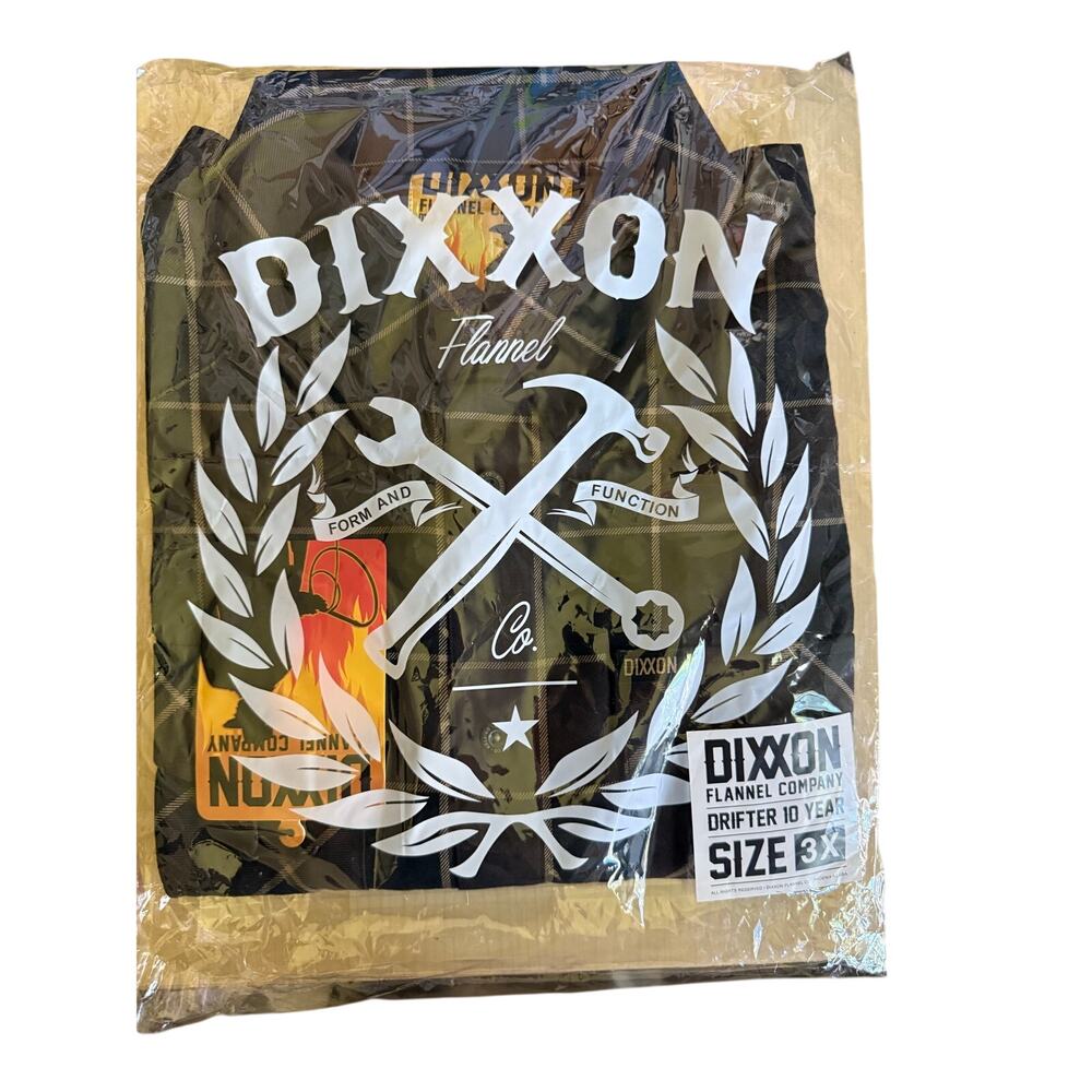 Dixxon Flannel Co. Drifter 10 year Flannel — Size 3X — Brand New, never opened